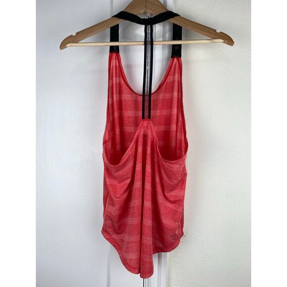 Nike Dri-Fit Women's M Orange Striped Lightweight Racerback Tank Top - Picture 4 of 9